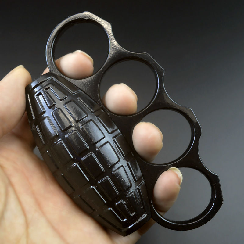 Grenade-style High-strength Tactical Finger Ring (Knuckle Duster) - Tactical Survival Tool