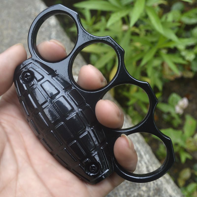 Grenade-style High-strength Tactical Finger Ring (Knuckle Duster) - Tactical Survival Tool