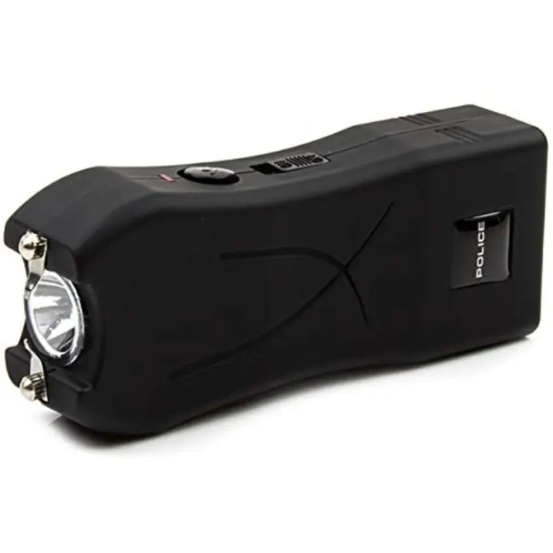 High Voltage Rechargeable Stun Gun for Self - Compact Heavy Duty with LED, Ergonomic Non-Slip Grip, USB Charging & Holster - Portable Personal Security for Women & Men (Black), Device, Professional Look, Textured Grip Handle