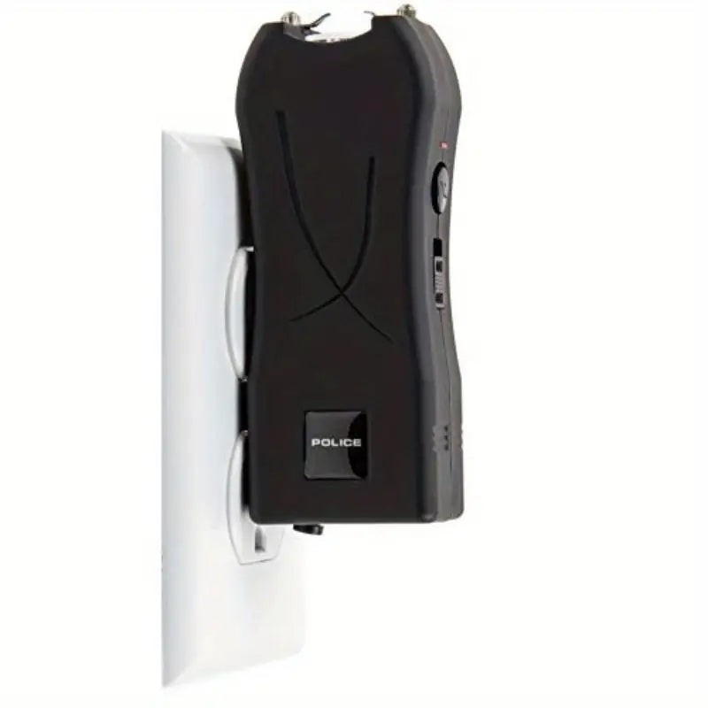 High Voltage Rechargeable Stun Gun for Self - Compact Heavy Duty with LED, Ergonomic Non-Slip Grip, USB Charging & Holster - Portable Personal Security for Women & Men (Black), Device, Professional Look, Textured Grip Handle